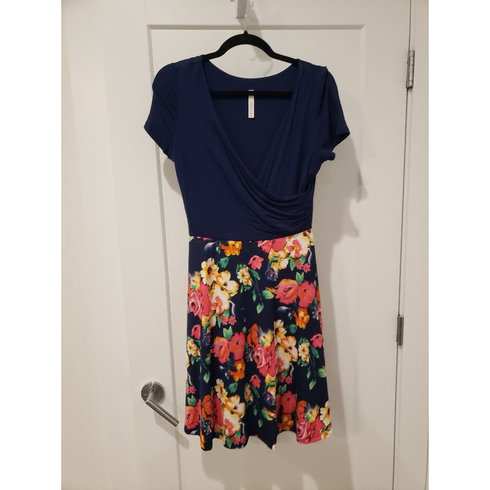 Modcloth Faux Wrap Dress - Size Large